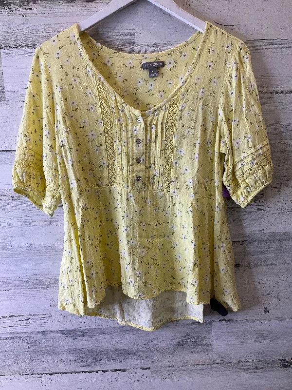 Yellow Top Short Sleeve Falls Creek, Size S Cozy Men's Sherpa