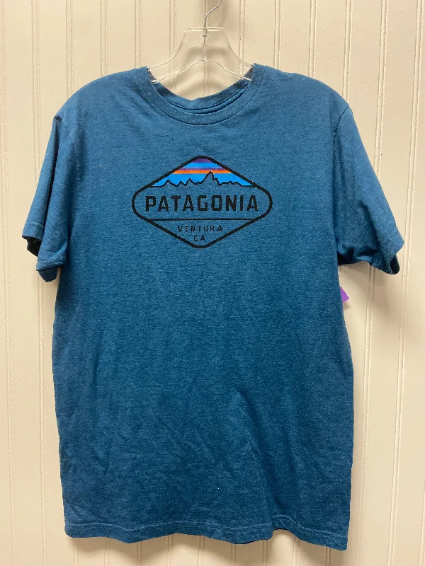 Blue Top Short Sleeve Patagonia, Size M Sharp Men's Italian