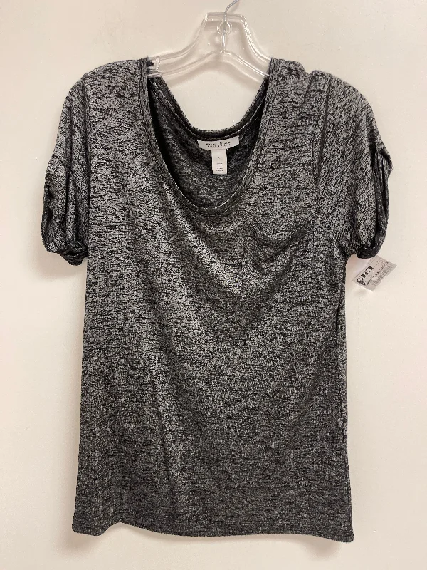 Grey Top Short Sleeve White House Black Market, Size S Minimalist Men's Casual 