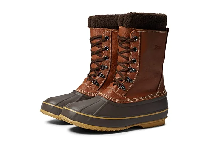 LL Bean Snow Boot Tumbled Leather Lace Men's Dynamic Men's Moto