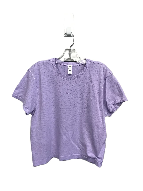 Purple Top Short Sleeve Basic By Dsg Outerwear, Size: M Organic