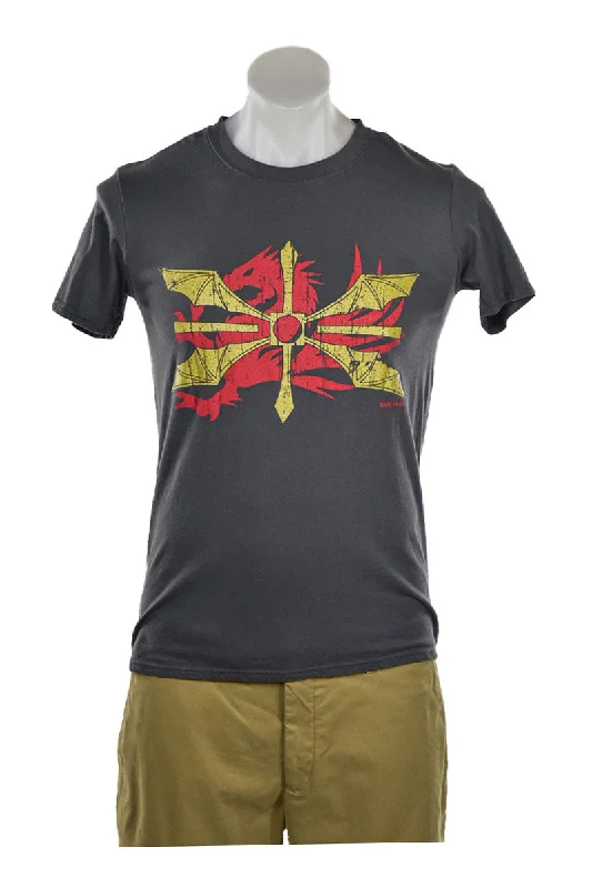 Red Dragon Graphic T-Shirt Casual Men's Japanese 