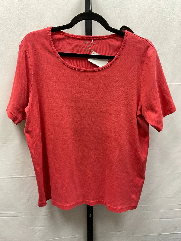 Red Top Short Sleeve White Stag, Size Xl Laid