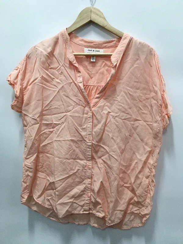 Peach Top Short Sleeve Cloth & Stone, Size Xl Sporty Men's Athleisure 