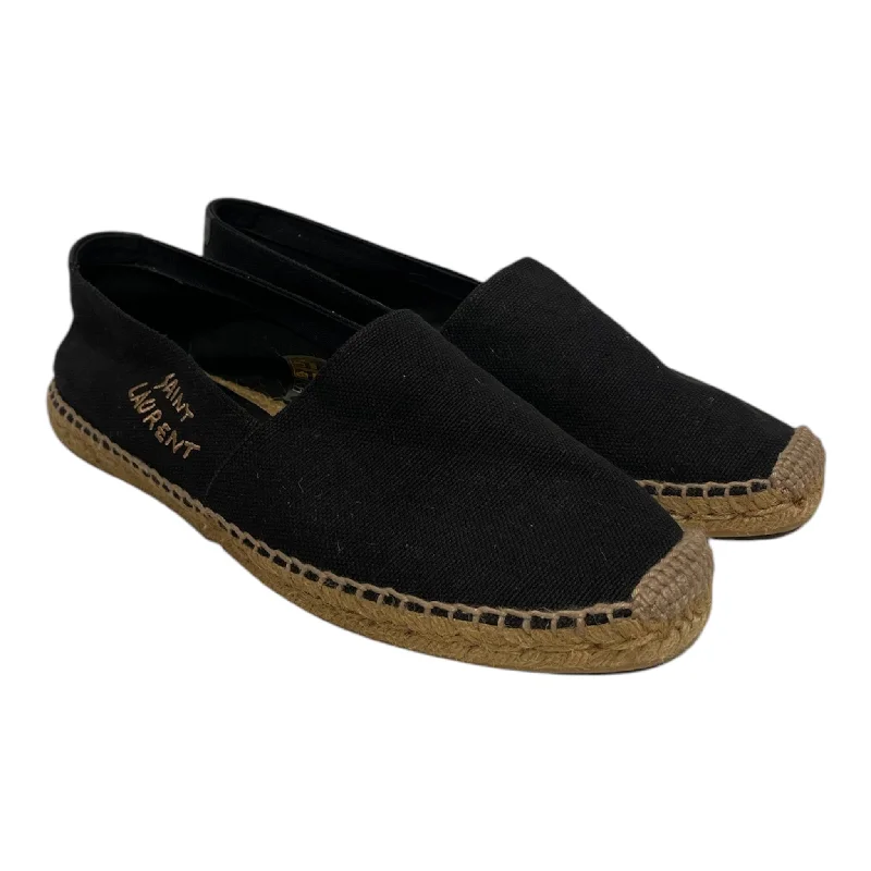 SAINT LAURENT/Shoes/EU 43/Suede/BLK/Embroidery Espadrilles Casual Men's Short