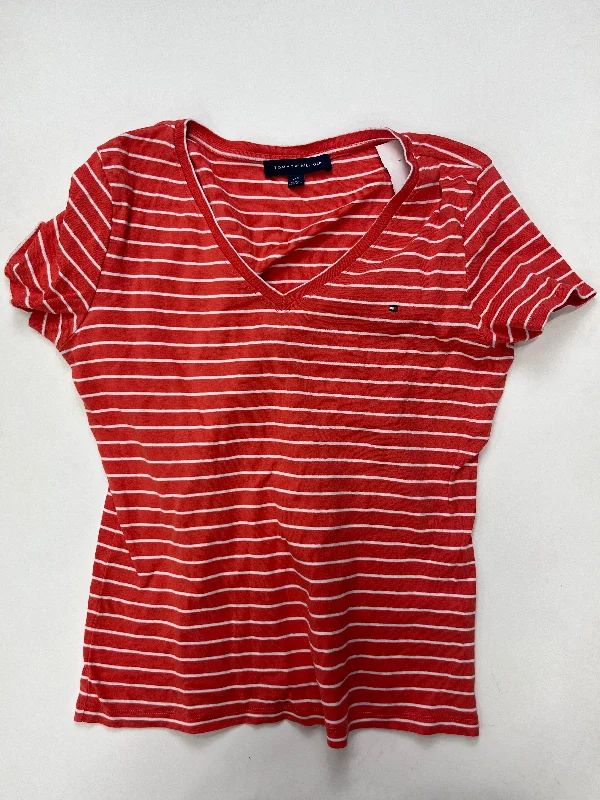 Striped Top Short Sleeve Tommy Hilfiger, Size L Hip Men's Retro