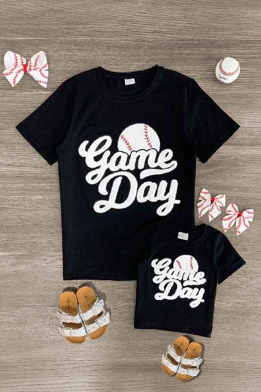 Mom & Me - "Game Day" Chenille Patch Top Laid