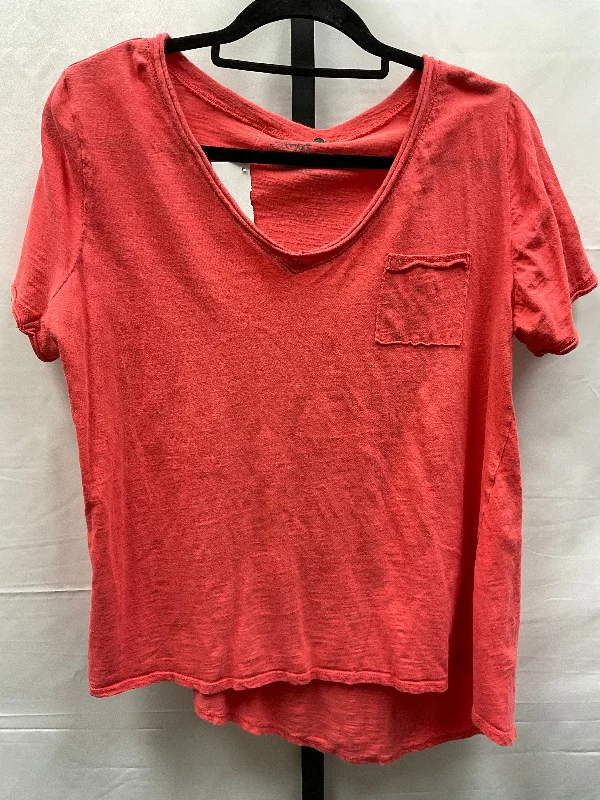 Coral Top Short Sleeve Basic Lane Bryant, Size Xl Cclassic Men's Tweed