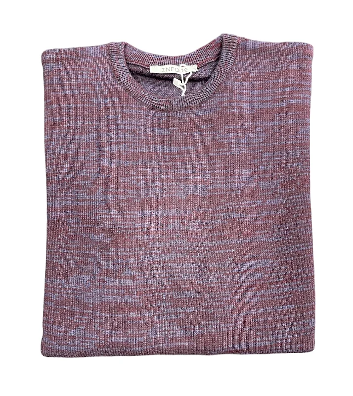 100% COTTON SWEATER - BURG/NAVY Sporty Men's Athleisure 