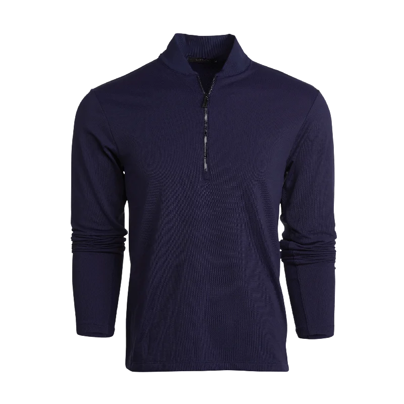 Siasconset Quarter-Zip (Maltese Blue) Cool Men's Distressed