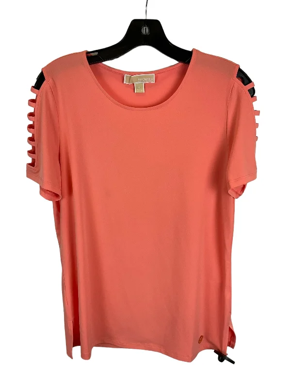 Peach Top Short Sleeve Michael By Michael Kors, Size M Refined Men's European