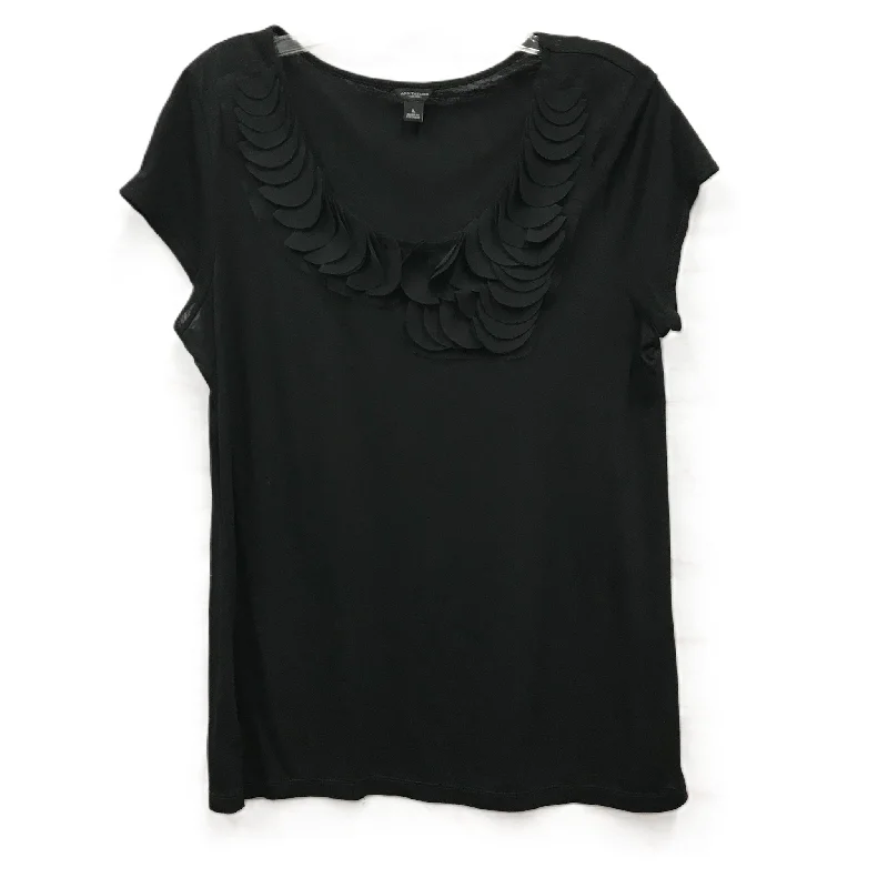 Top Short Sleeve By Ann Taylor In Black, Size: L Vacation