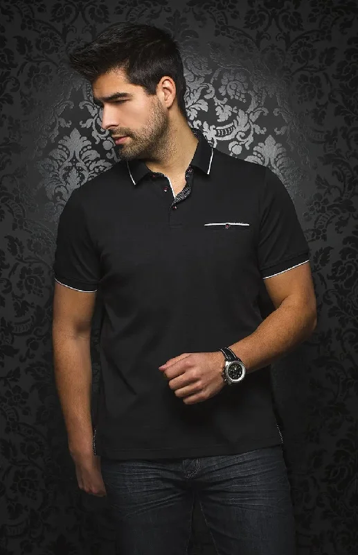 AU NOIR | Polo | Mercury Black Relaxed Men's Beach