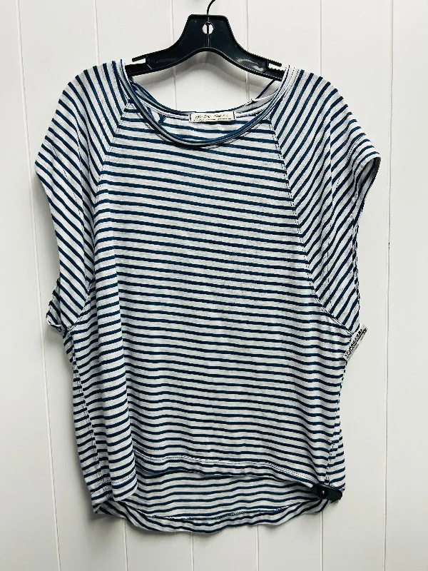 Blue & White Top Short Sleeve We The Free, Size Xs Cool Men's Skate