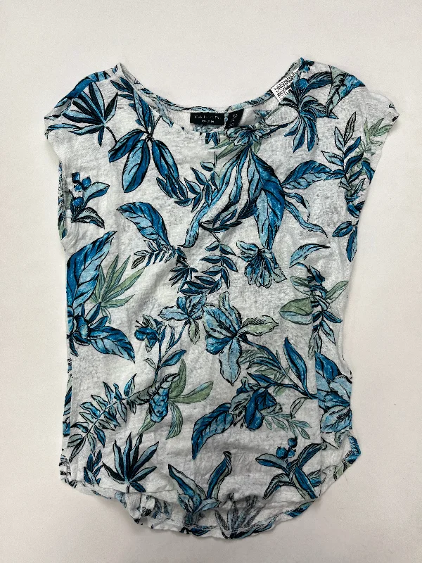 Floral Top Short Sleeve Tahari, Size M Athletic Men's Compression