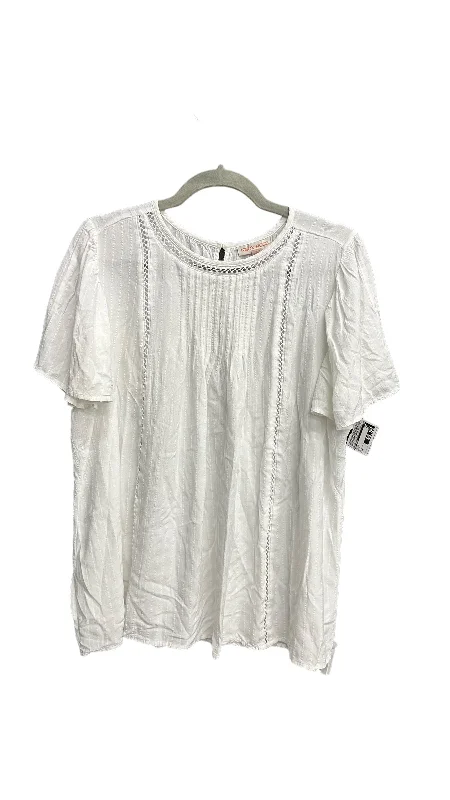 White Top Short Sleeve Knox Rose, Size M Masculine Men's Thick