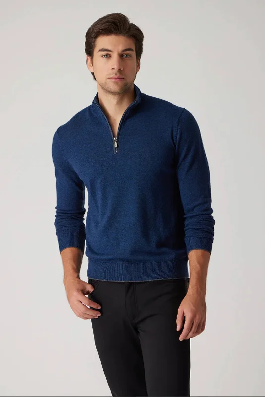 MERINO WOOL 1/4 ZIP - TWILIGHT Cozy Men's Winter