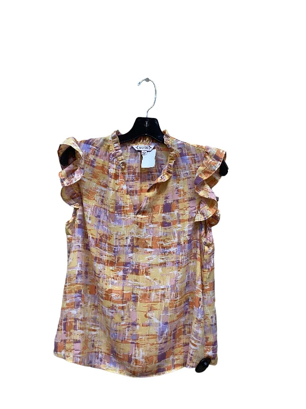 Orange & Purple Top Short Sleeve Nanette By Nanette Lepore, Size S Dynamic Men's Moto