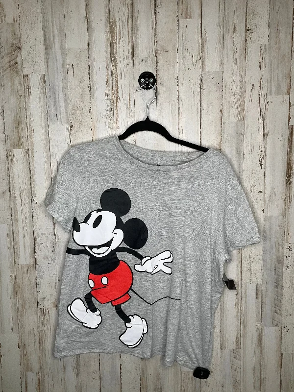 Grey Top Short Sleeve Disney Store, Size Xl Hip Men's Urban