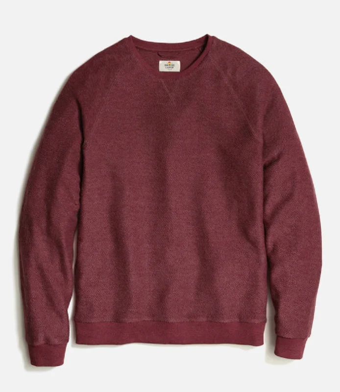 TWILL TERRY CREW - WINE Modern Men's 