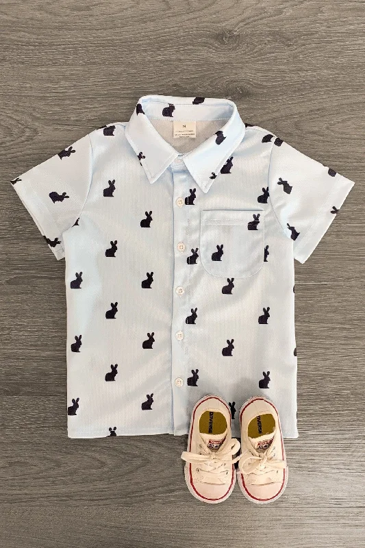 Blue Bunny Button Down Vacation