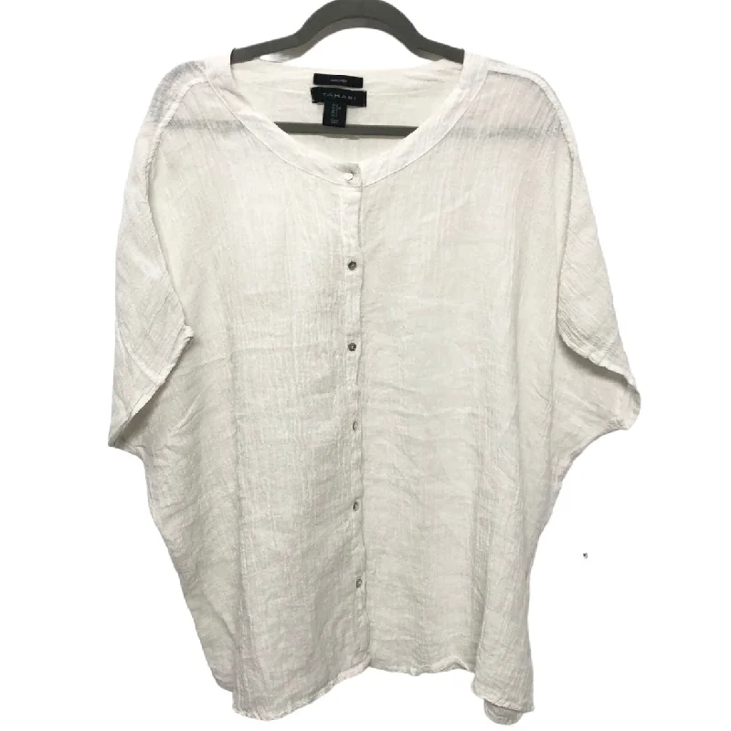 White Top Short Sleeve T Tahari, Size S Refined Men's Velvet