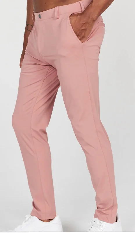 BRADLEY SLIP ON PERFORMANCE PANT - DUSTY PINK Refined Men's Velvet