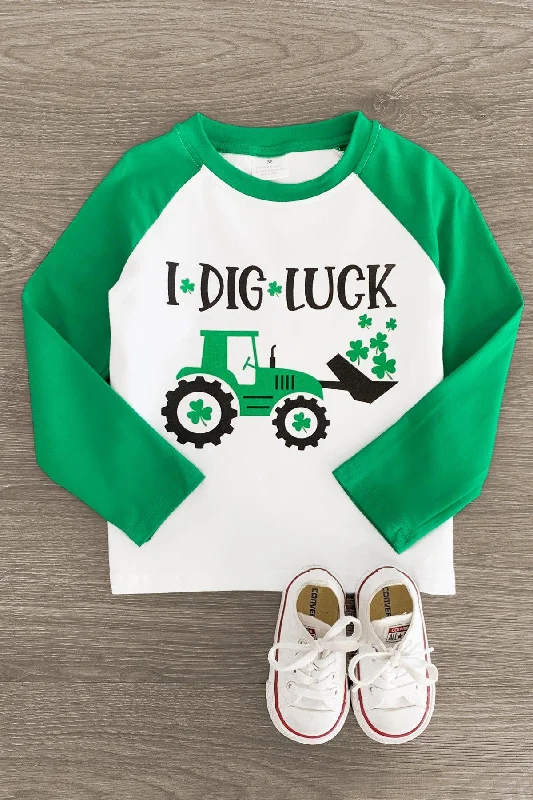 "I Dig Luck" Long Sleeve Top Cozy Men's Winter