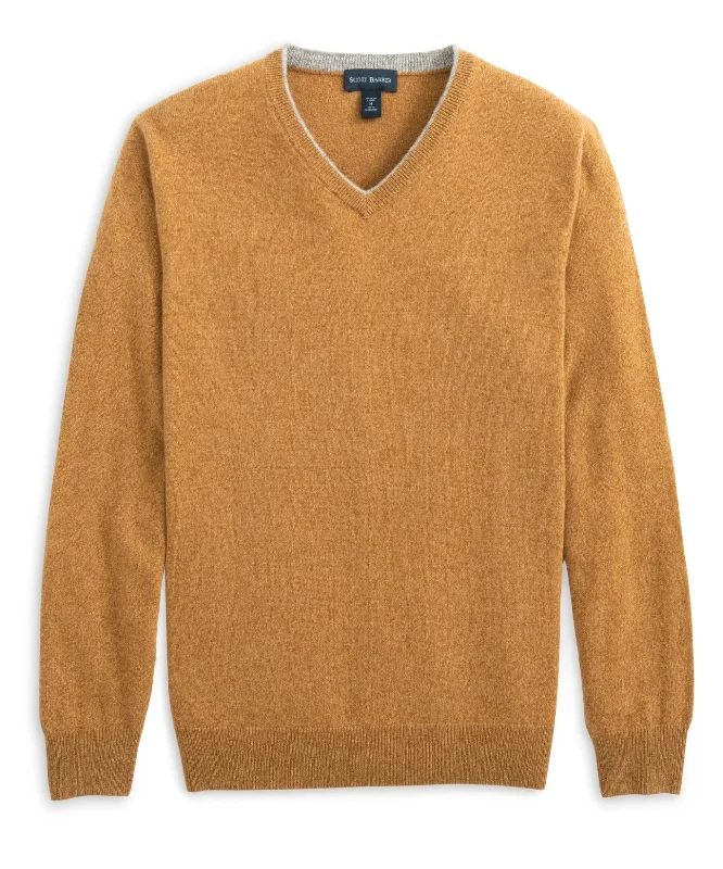 100% Cashmere Mouliné Vee, Toast Preppy Men's College Preppy Men's College Preppy Men's College