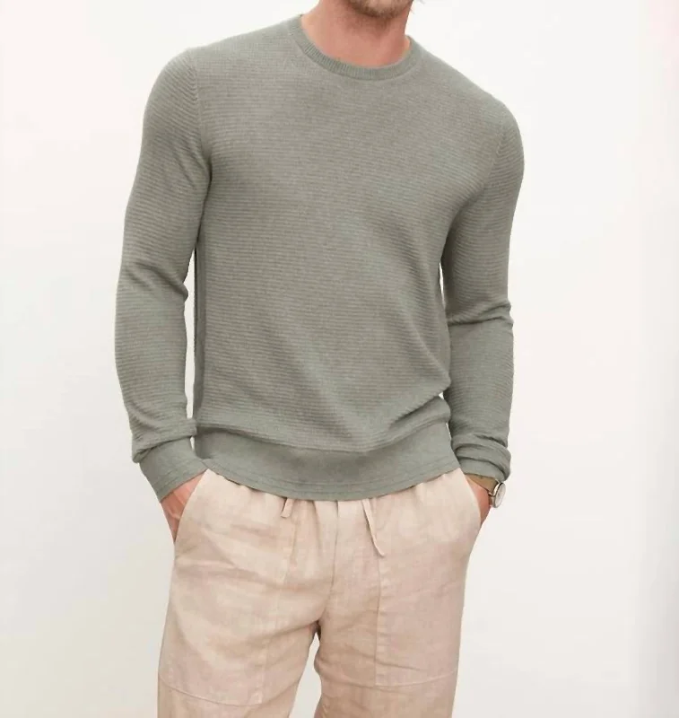 Ace Cotton Cashmere Sweater In Sage Adventure Adventure Adventure