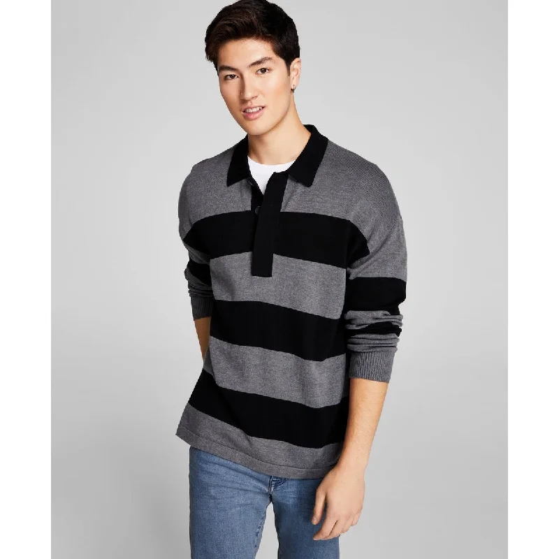 And Now This Men's Knit Striped Pullover Sweater Black Size Large Practical Men's Quick Practical Men's Quick Practical Men's Quick