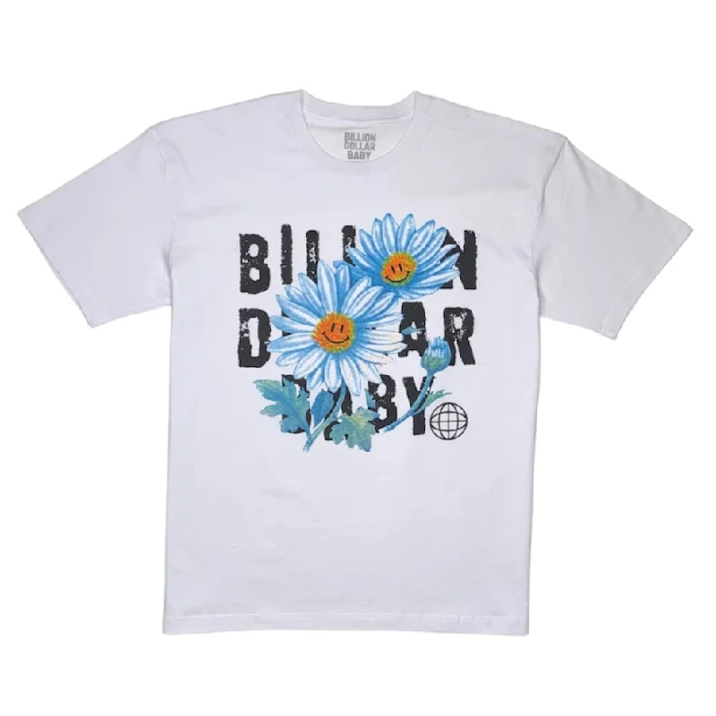 Billion Dollar Baby Daisy T Shirt (White) Cool Men's Distressed Cool Men's Distressed