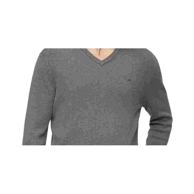 Calvin Klein Men's Regular-Fit V-Neck Sweater Dark Gray Size Small Lumberjack Lumberjack Lumberjack