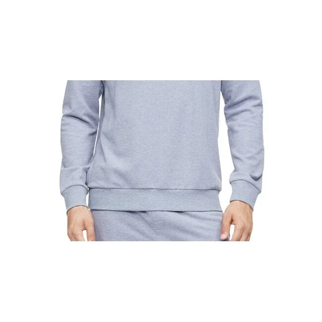 Calvin Klein Men's Sweatshirt Nightwear Sleep Shirt Blue Size X-Large Unique Men's Patch Unique Men's Patch Unique Men's Patch