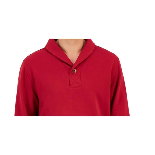 Club Room Men's Shawl Collar Sprilite Fleece Sweater Red Size Xx-Large Tough Men's Military Tough Men's Military Tough Men's Military