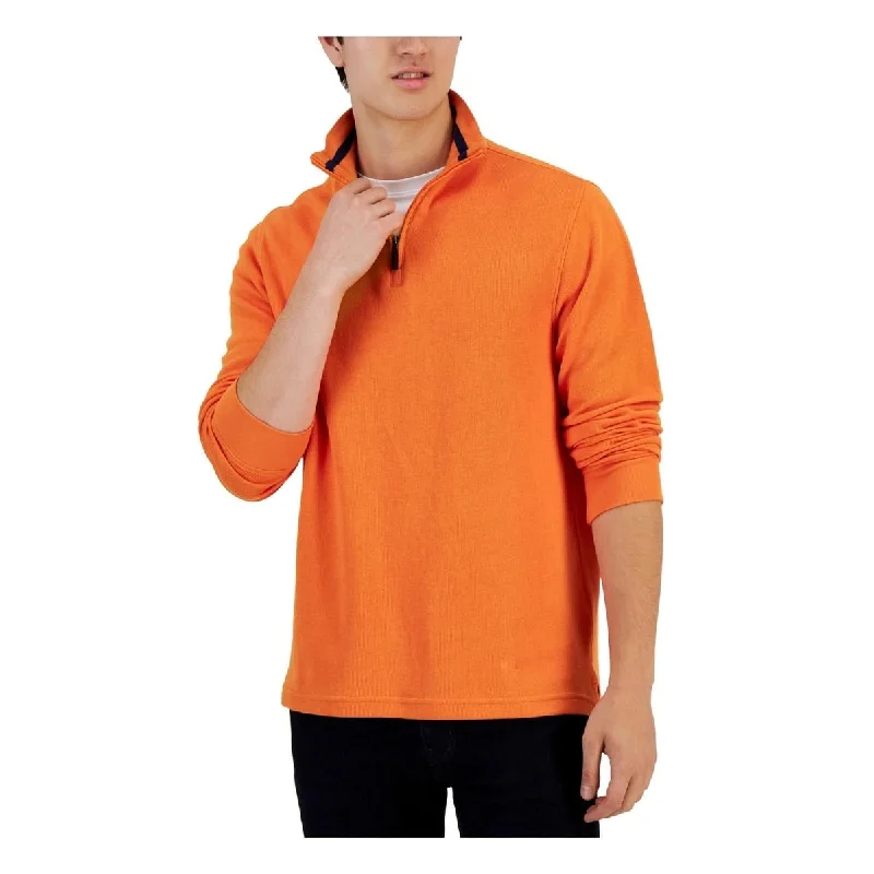 Club Room Men's Solid Classic Fit French Rib Quarter Zip Sweater Orange Dynamic Men's Moto Dynamic Men's Moto Dynamic Men's Moto