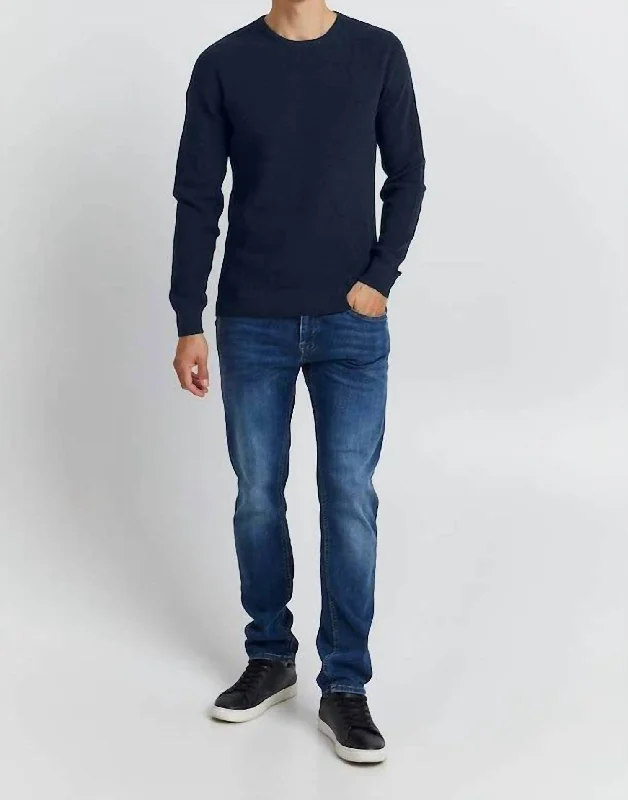 Codford Cotton Crewneck Sweater In Dress Blues Practical Men's Multi Practical Men's Multi Practical Men's Multi