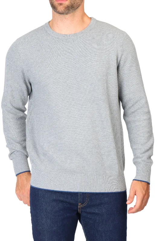 Cotton Textured Waffle Crewneck Sweater Dynamic Men's Glow Dynamic Men's Glow Dynamic Men's Glow