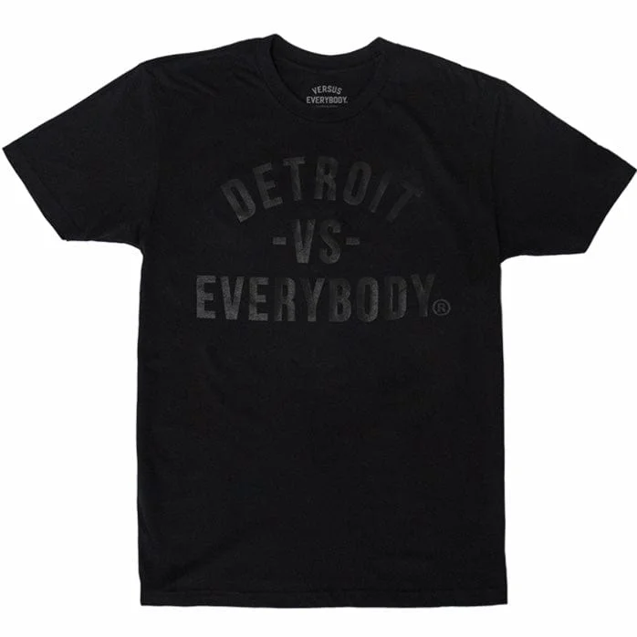 Detroit Vs Everybody T-Shirt Black/Black Edgy Men's Punk Edgy Men's Punk