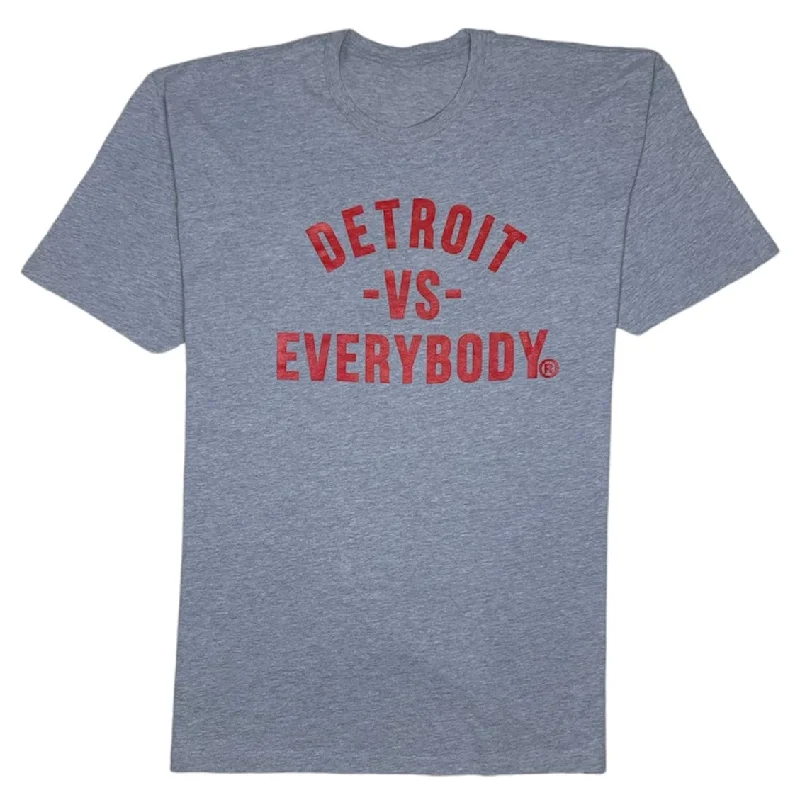 Detroit Vs Everybody T-Shirt (Grey/Red) - DETGRY22 Sporty Men's Tennis Sporty Men's Tennis