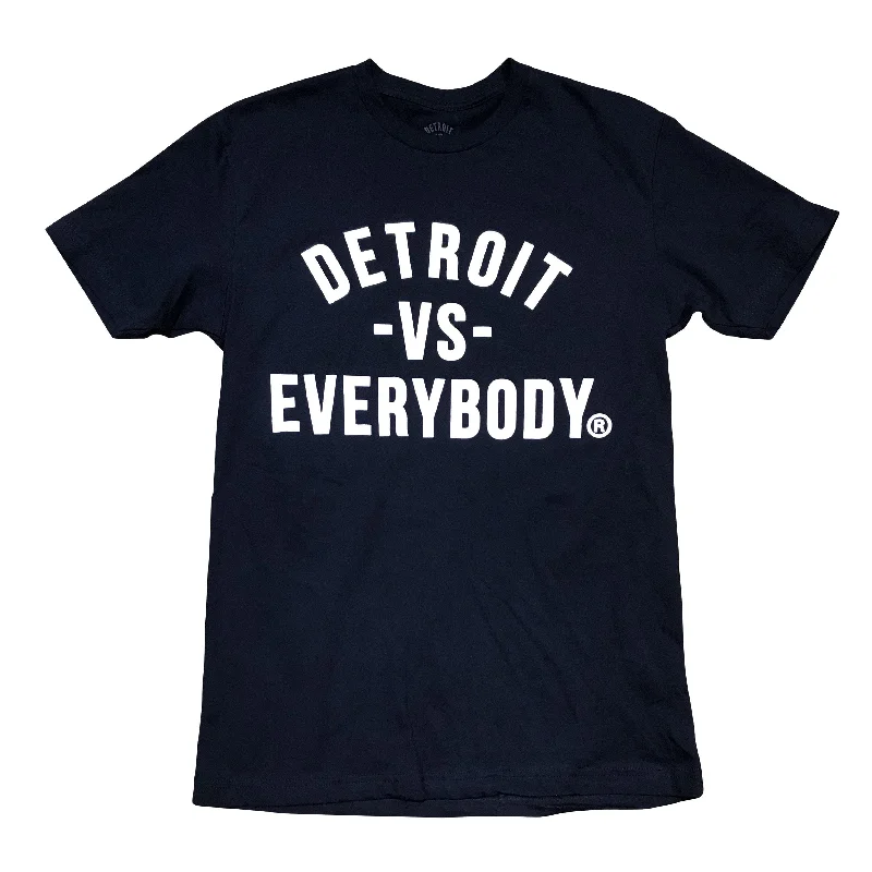 Detroit Vs. Everybody T-Shirt (Navy/White) - DET777 British Gentleman Style British Gentleman Style