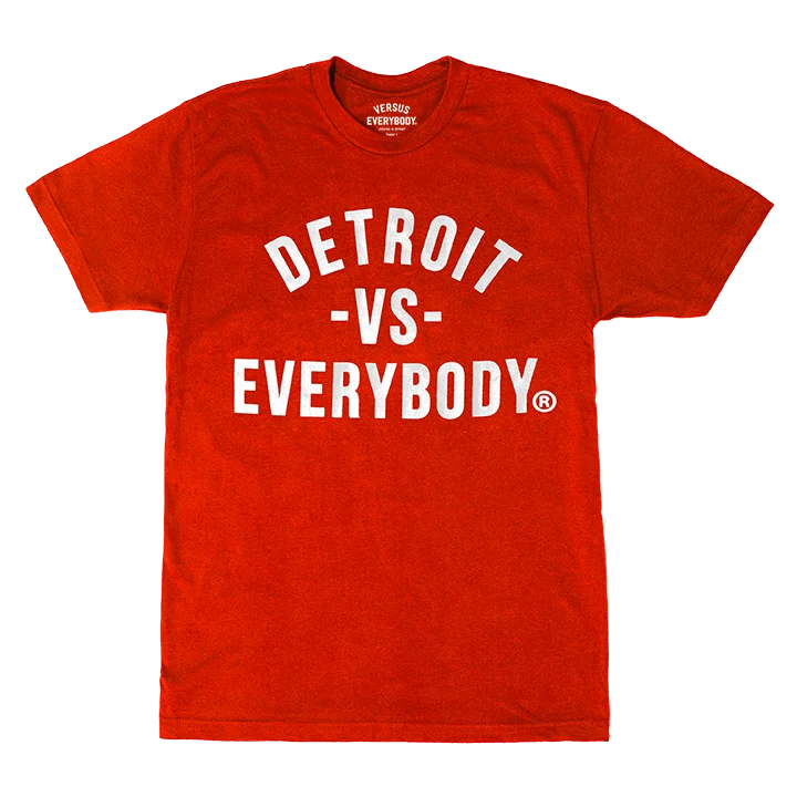 Detroit VS Everybody T-Shirt (Red/White) - DET444 Business Business