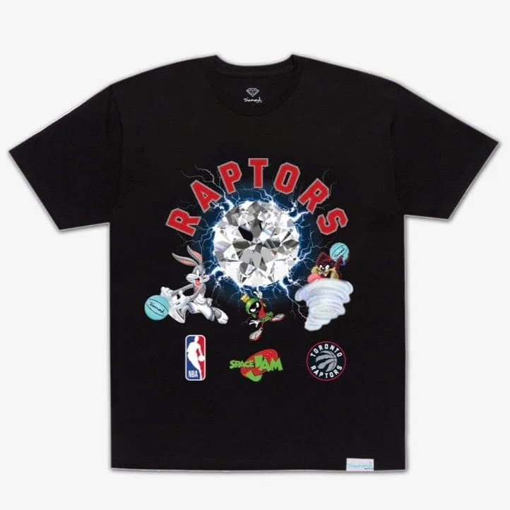 Diamond Supply Space Jam Toronto Raptors Tee (Black) A20DMPA202 Trendy Men's Oversized Trendy Men's Oversized