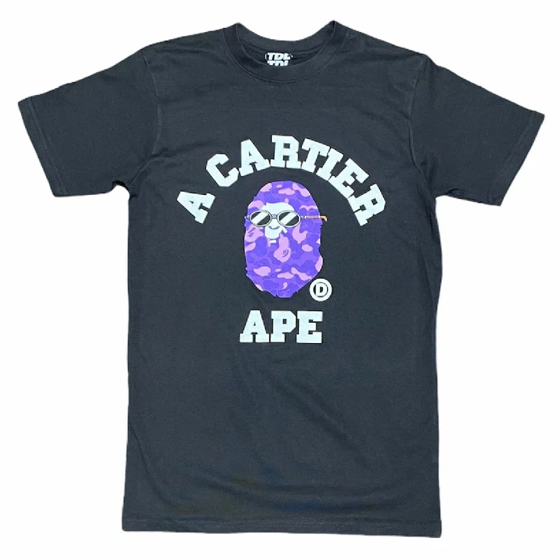 Dirt Label Cartier Ape T Shirt (Black/Purple) Bold Men's Statement Bold Men's Statement