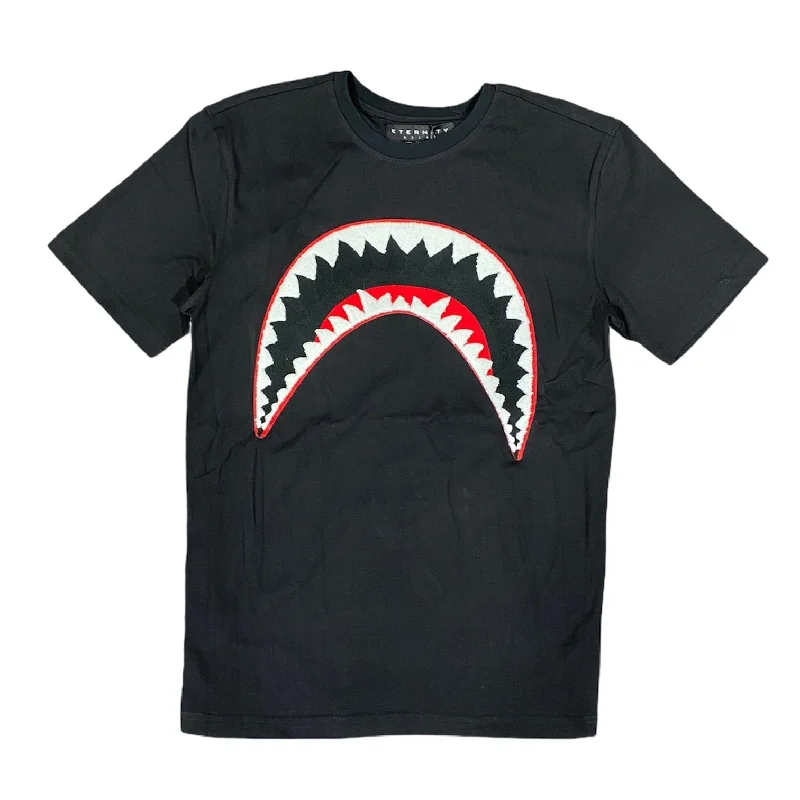 Eternity Bc/Ad Shark Mouth T Shirt (Black) E1133198-BLK Casual Men's Loose Casual Men's Loose