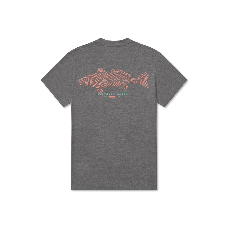 FieldTec™ Heathered Performance Tee - Redfish Streetwear Style Streetwear Style