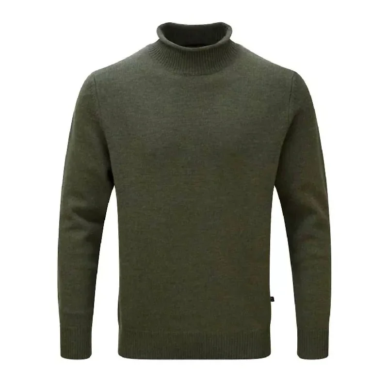 Fordwich Roll Collar Mock Neck In Ink Green Traditional Men's Country Traditional Men's Country Traditional Men's Country