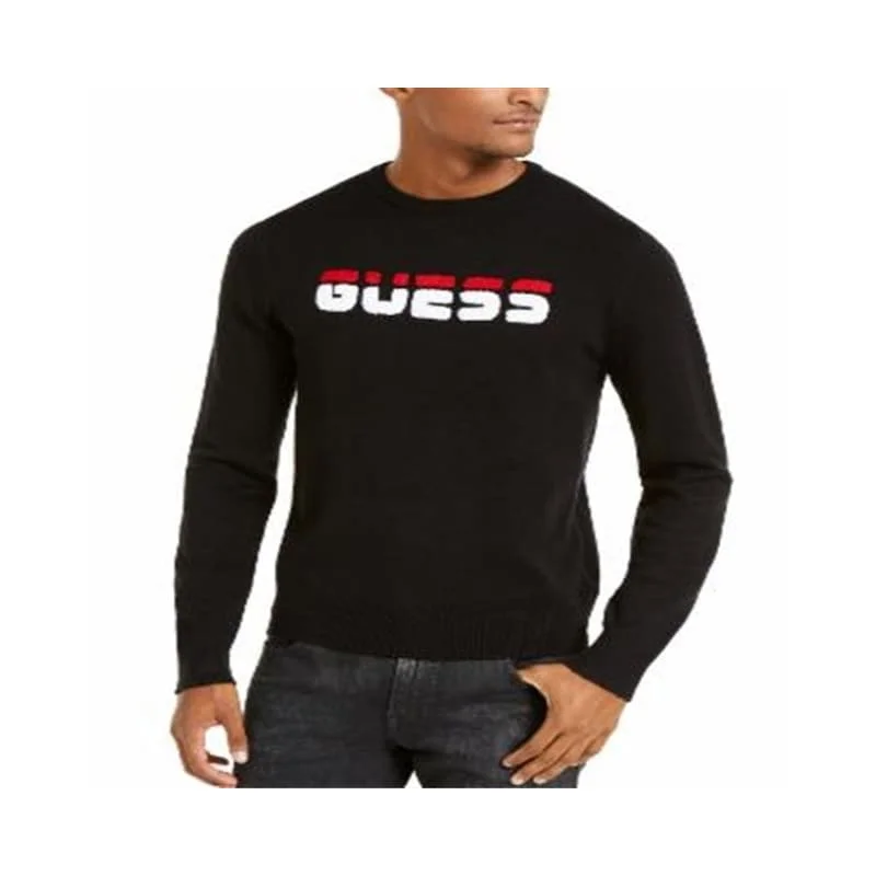 Guess Men's Logo Graphic Ski Sweater Black Size X-Large Dapper Men's Bow Dapper Men's Bow Dapper Men's Bow