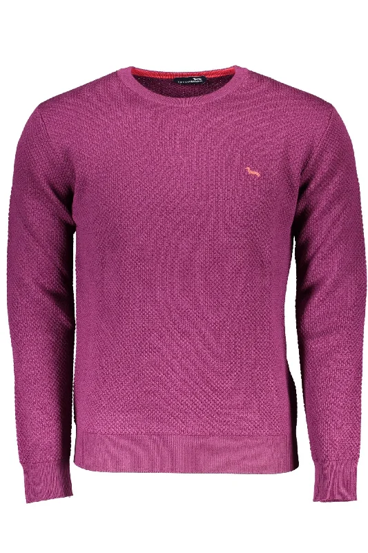 Harmont & Blaine Elegant Crew Neck Wool Sweater with Men's Embroidery Business Business Business