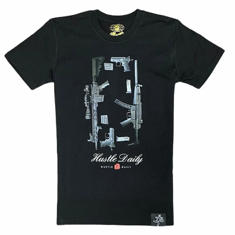 Hasta Muerte Hustle Daily Armory T Shirt (Black) Tough Men's Tactical Tough Men's Tactical